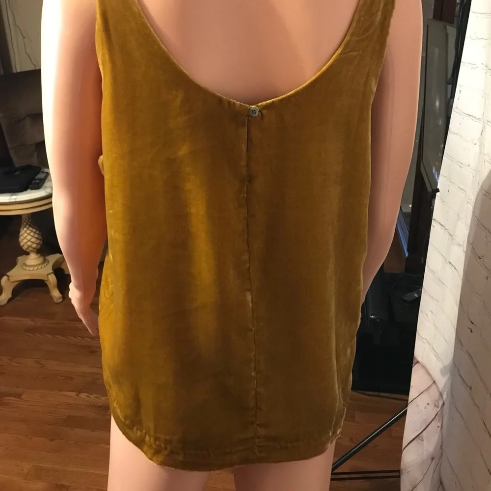 J.Crew NWT mustard yellow velvet boho top size medium